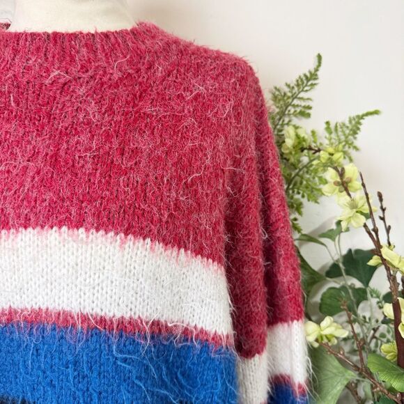 Anthropologie Raga Taylor Pullover Sweater | Multicolor Stripe | Size medium - Picture 3 of 13